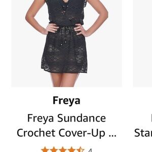 Freya‎ Black Crochet Beach Cover-Up